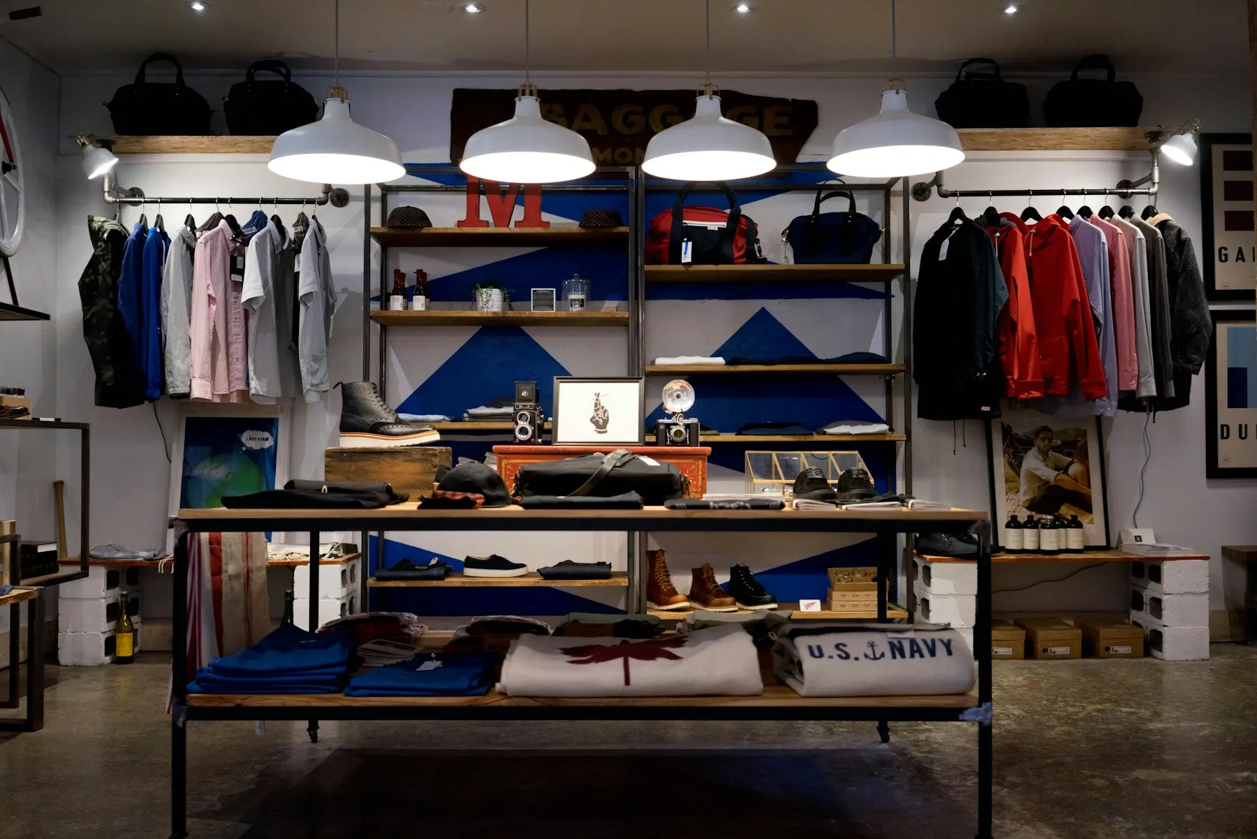 Interior of a modern clothing store