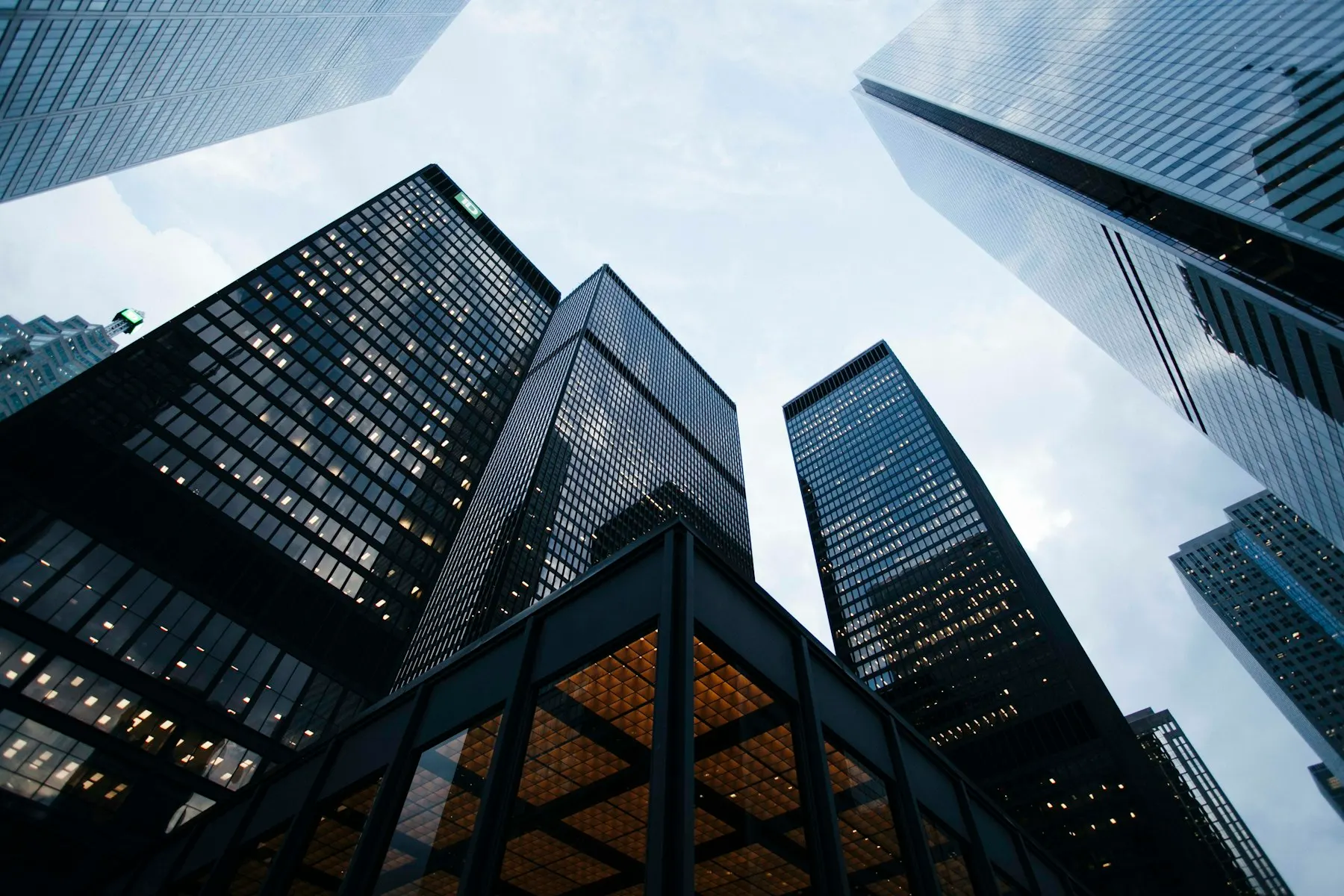 Glass office towers
